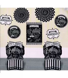 Happy Birthday 'Chalkboard' Room Decorating Kit (10pc)