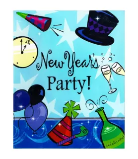 New Year's Fun Invitations w/ Envelopes (8ct)
