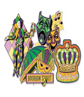 Mardi Gras Classic Cutouts (4pc)