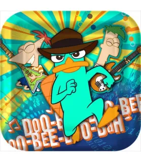 Phineas and Ferb 'Agent P' Large Square Shaped Paper Plates (8ct)