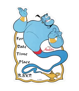 Aladdin Vintage 1992 'Genie' Invitations w/ Envelopes (8ct)