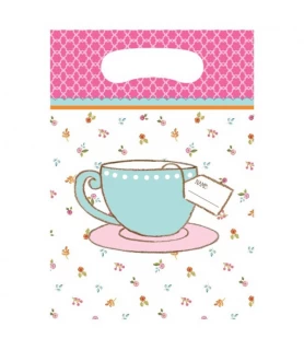 Birthday 'Tea Time' Plastic Favor Bags (8ct)