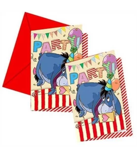 Winnie the Pooh 'Alphabet' Invitations w/ Envelopes (6ct)