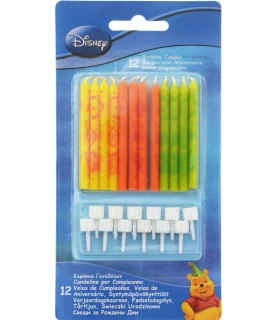 Winnie the Pooh 'Alphabet' Cake Candles w/ Holders (12ct)