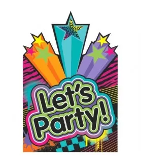 Animal Print 'Totally 80s' Invitation Set w/ Envelopes (8ct)