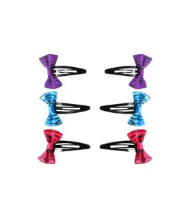 Zebra Stripes Hair Bow Clips / Favors (6ct)