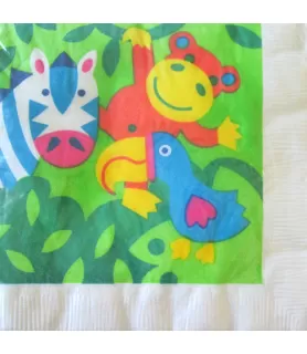 Jungle Animals 'Bright Safari' Small Napkins (16ct)