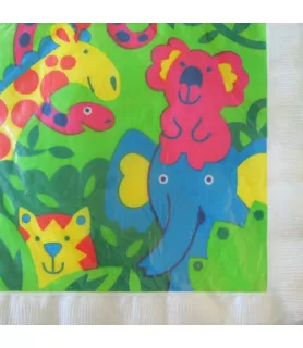 Jungle Animals 'Bright Safari' Lunch Napkins (16ct)