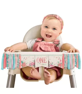 1st Birthday Boho Girl 'Free Spirit' Deluxe High Chair Decoration (1ct)