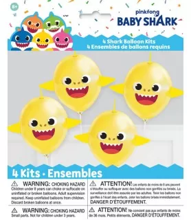 Baby Shark 'Make Your Own' Latex Balloon Kits (makes 4)