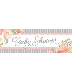 Baby Shower 'Farmhouse Floral' Jumbo Plastic Banner (1ct)