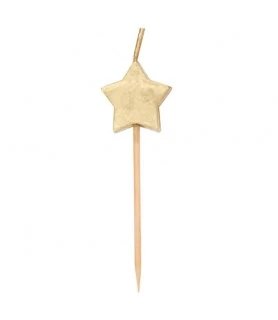 Gold Star Mini Pick Candles (6ct)