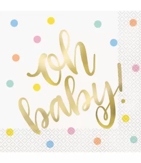 Baby Shower 'Oh Baby' Lunch Napkins (16ct)