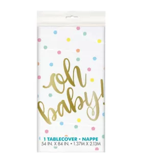 Baby Shower 'Oh Baby' Plastic Table Cover (1ct)