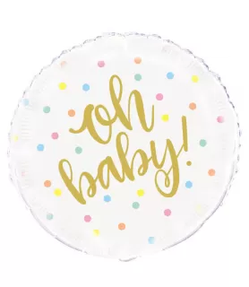 Baby Shower 'Oh Baby' Foil Mylar Balloon (1ct)