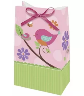 Tweet Baby Girl Favor Bags w/ Ribbons (12ct)