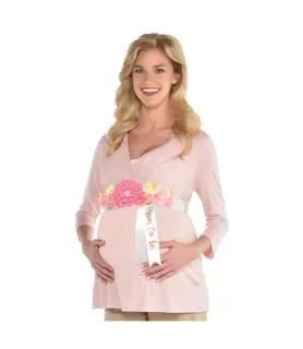 Baby Shower 'Sweet Floral' Deluxe Bump Sash (1ct)
