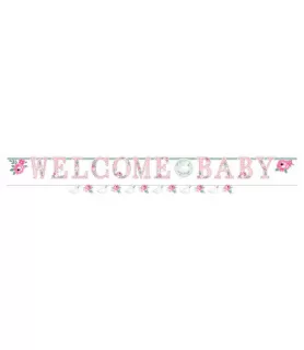 Baby Shower 'Sweet Swan' Jumbo Letter Banner Kit (1ct)
