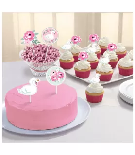 Baby Shower 'Sweet Swan' Cake Toppers (12pc)