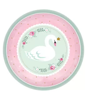 Baby Shower 'Sweet Swan' Small Paper Plates (8ct)