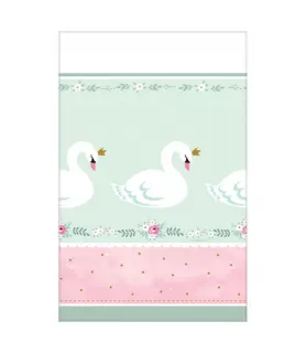 Baby Shower 'Sweet Swan' Plastic Table Cover (1ct)