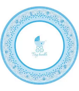 Baby Shower 'Celebrate Baby Boy' Extra Large Paper Plates (18ct)