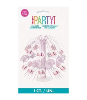 Baby Shower 'Pink Floral Elephant' Foil Cascading Centerpiece (1ct)