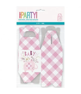 Baby Shower 'Pink Floral Elephant' Small Paper Favor Boxes (8ct)