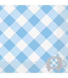 Baby Shower 'Blue Floral Elephant' Lunch Napkins (16ct)