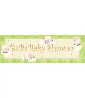 Baby Shower 'Ba Ba Baby' Giant Plastic Banner (1ct)