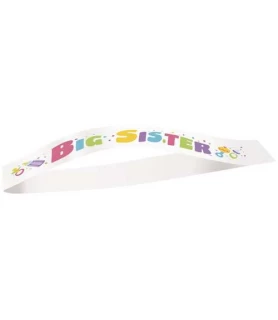 Baby Shower 'Big Sister' Sash (1ct)