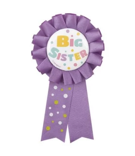 Baby Shower 'Big Sister' Ribbon (1ct)