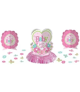 Baby Shower 'Welcome Little One Girl' Table Decorating Kit (23pc)