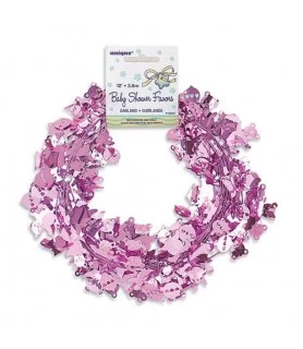 Baby Shower Pink Bears Wire Garland (12ft)