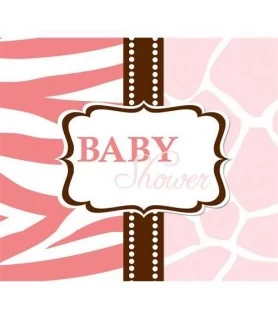 Wild Safari Girl Pink Invitations w/ Envelopes (8ct)
