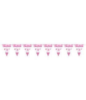 Baby Shower 'Shower With Love' Girl Pennant Banner (1ct)