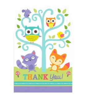 Baby Shower 'Woodland Welcome' Thank You Note Set w/ Envelopes (8ct)