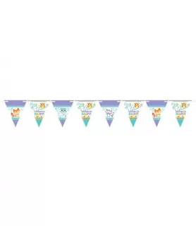 Baby Shower 'Woodland Welcome' Paper Flag Banner (1ct)