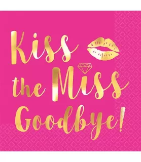 Bachelorette Party 'Kiss the Miss Goodbye' Small Napkins (16ct)