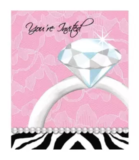 Bachelorette 'Sassy and Sweet' Invitations w/ Envelopes (8ct)