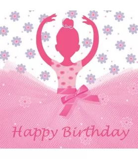 Ballerina 'Tutu Much Fun' Lunch Napkins (16ct)