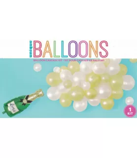 Champagne Mylar and Latex Balloon Cascade Kit (1ct)