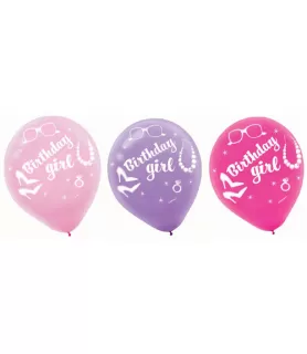 Happy Birthday Doll Latex Balloons (6ct)