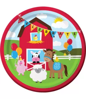 Barnyard 'Farmhouse Fun' Large Paper Plates (8ct)