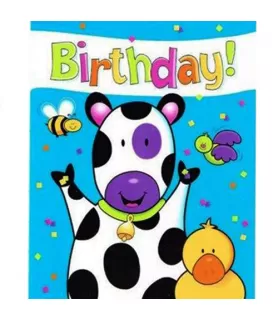 Happy Birthday 'Barnyard Celebration' Invitations w/ Envelopes  (8ct)