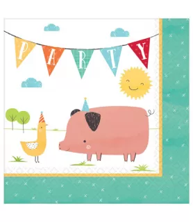 Farm Party 'Barnyard Birthday' Lunch Napkins (16ct)