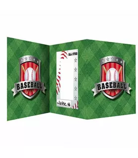 Team Sports Baseball Tri-Fold Photo Holder Centerpiece (1ct)