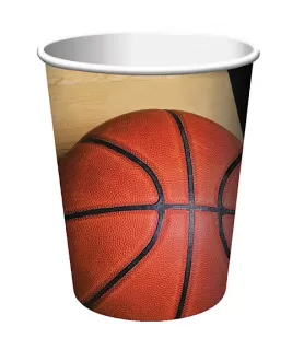 Basketball 'Sports Fanatic' 9oz Paper Cups (8ct)