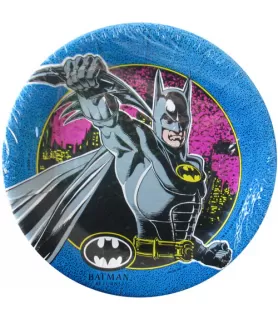 Batman Vintage 1991 Pink & Black Large Paper Plates (8ct)