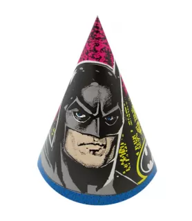 Batman Vintage 1991 Pink & Black Cone Hats (8ct) 